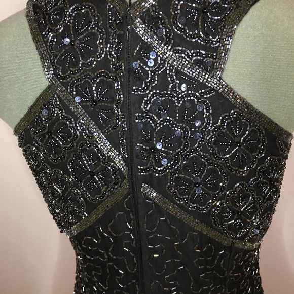 Stenay Vintage 80s Silk/Beaded Cocktail Dress - Picture 5 of 8